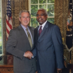 Wade Henderson with George W. Bush