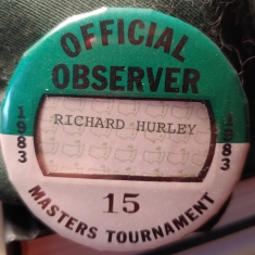 Richard Hurley's Masters badge from the year he earned his Rutgers PhD.