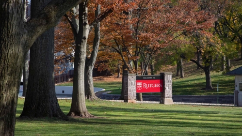 Welcome to Rutgers Sign