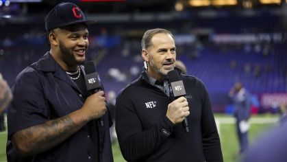 O'Hara, right, at NFL combine